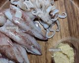 Gambar langkah 1 resipi Sotong Masak tempoyak cili api.