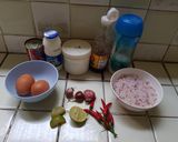 รูปขั้นตอนการทำที่ 1 ของ ข้าวไข่ข้นยำปลากระป๋อง