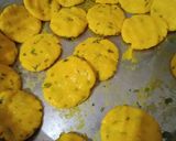 A picture of step 2 of Nivgarya (steamed rice flour puri).