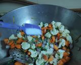 A picture of step 4 of Kerala style vegetable stew.