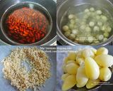 A picture of step 1 of Longan and Mixed Bean Sweet Soup (Tao Tung Nam Lam Yai).