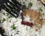 A picture of step 7 of The 4-Leaves South Indian Rice with salad.