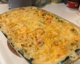 Foto langkah ke 6 dari resep Creamy chicken Penne dengan brokoli, paprika dan tomat cherry.
