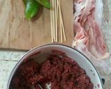 A picture of step 1 of Ground Beef Skewers.