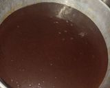 A picture of step 4 of Chocoflan 😋.