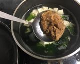 A picture of step 5 of Miso soup with Tofu and Wakame.