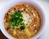 A picture of step 8 of Hot and Sour Soup/noodles Taiwanese style.