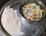 A picture of step 1 of Brown rice flour vegetable Appe.