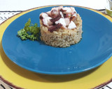 Foto del paso 5 de la receta: Arroz al pesto con pulpo
