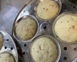 A picture of step 6 of Idli sambar with coconut chutney.
