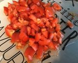 Une image de l'étape 3 de Salade marinée de pommes de terre, patates douces violettes, harengs, tomates et poivron.