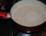 A picture of step 1 of Persian steamed rice with Saffron crust.