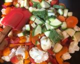 A picture of step 2 of Chicken Alambre.