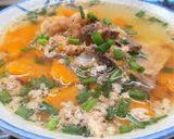 Hình bước làm 2 của món Canh bí đỏ nấu xương heo và thịt xay