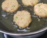 A picture of step 5 of Soya chunks and Yellow Moong dal Cutlets.