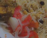 A picture of step 11 of Qabli or Kaly chany ka Pulao.