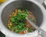 A picture of step 1 of Vegetable and Leafy Greens Khichdi.