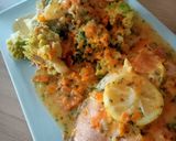 Une image de l'étape 6 de Darnes saumon et chou romanesco sauce légumes au Cook Expert.