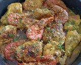 Foto del paso 11 de la receta Pollo con gambas con picada de frutos secos