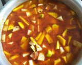 A picture of step 4 of Potato Pumpkin curry.