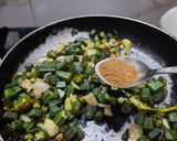 A picture of step 6 of Bhindi ki sabzi.