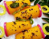 पॉप्सिकल मैंगो ढोकला (popsicle mango Dhokla recipe in hindi) रेसिपी चरण 8 फोटो