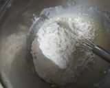A picture of step 3 of Kulfi flavoured tres letches cake.