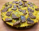 A picture of step 6 of No bake biscuit cake.