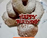 Foto langkah ke 13 dari resep Donat Fiber Creme Bunga Telang.