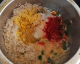 A picture of step 2 of Kathiyawadi Masala Khichdi.