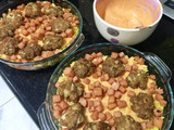 Beef Burger with Dynamite Sauce Mozaru (baked rice)