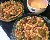 Foto langkah ke 6 dari resep Beef Burger with Dynamite Sauce Mozaru (baked rice).