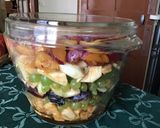 Une image de l'étape 8 de Salade de fruits du jardin (pommes raisins prunes poires pêches).