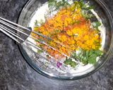 A picture of step 3 of Masala idli.