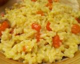 A picture of step 2 of OnionCarrot Rice.