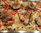 Borsos tarja, káposzta ágyon recept fázis 4 fotója