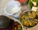 A picture of step 2 of Avocado Bhujiya with Laccha Paratha.