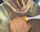 A picture of step 2 of M&Ms chocolate cookies.
