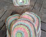 Foto langkah ke 10 dari resep ROTi TAWAR SUSU RAINBOW.