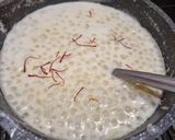 A picture of step 2 of Sabudana Kheer with Pomegranate, Apple and Nuts.