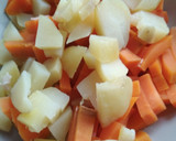 Foto del paso 1 de la receta: Ensalada templada de boniato y jamón York