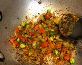A picture of step 3 of Hara Choliya (green peas) Curry.