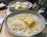 A picture of step 3 of Japanese tofu katsu curry.