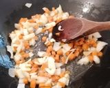 Une image de l'étape 3 de Riz frit et riz frit au kimchi.