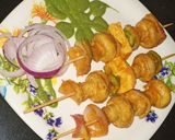 A picture of step 4 of Paneer & mushroom tikka.