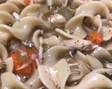 A picture of step 6 of Heart healthy, get well soon chicken noodle soup.