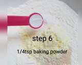 A picture of step 6 of Bow tie buns.
