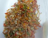 A picture of step 3 of Singaporean rice noodles.