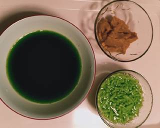 Puding Tiga Lapis Sawi Labu Cendol 👌 - Step 1