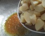 A picture of step 1 of Besan wale Aloo.
